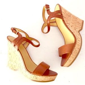 Nine West Platform Wedge Sandals- Sz 8.5 NWT